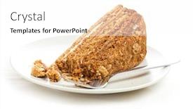  Presentation with honey - Amazing PPT theme having sweet honey-cake backdrop and a white colored foreground