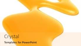  Presentation with honey - Presentation design featuring sweet-honey-drips-isolated-over background and a yellow colored foreground