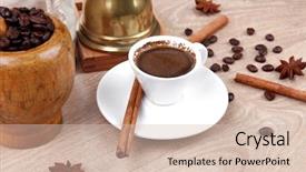  Presentation with old arabic - Audience pleasing presentation consisting of sweet hot drink black arabic backdrop and a  colored foreground