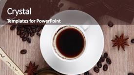  Presentation with copper - Amazing PPT layouts having wooden table with stripes backdrop and a wine colored foreground