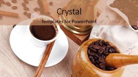  Presentation with black stars - Slide set consisting of sweet-hot-drink-black-turkish background and a coral colored foreground