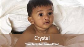  Presentation with indian festival cover page - Presentation theme having sweet indian baby lying background and a coral colored foreground