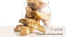  Presentation with almonds - Cool new theme with sweet-italian-cantuccini-cookies-almonds backdrop and a coral colored foreground