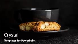  Presentation with almonds - Presentation featuring sweet-italian-cantuccini-cookies-almonds background and a black colored foreground