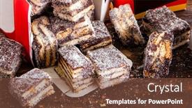  Presentation with brazil - Colorful presentation design enhanced with sweet-italian-straws-palha-italiana backdrop and a tawny brown colored foreground