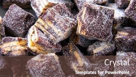  Presentation with sweet sixteen birthday - Presentation design featuring sweet-italian-straws-palha-italiana background and a tawny brown colored foreground