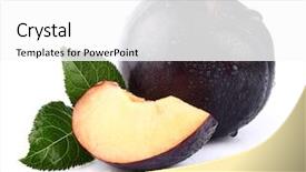  Presentation with sweet - Presentation design having sweet juicy plum background and a white colored foreground