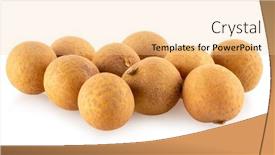  Presentation with sweet - Slide deck enhanced with sweet-longan-fruits-isolated background and a  colored foreground