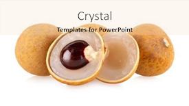 Presentation with sweet - Slides with sweet-longan-fruits-isolated background and a  colored foreground