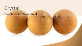  Presentation with sweet - Presentation featuring sweet-longan-fruits-isolated background and a coral colored foreground