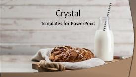  Presentation with maple - Audience pleasing PPT theme consisting of sweet maple syrup bread backdrop and a light gray colored foreground