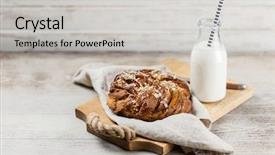  Presentation with maple - Presentation theme featuring sweet maple syrup bread background and a light gray colored foreground