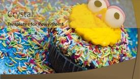  Presentation with muffin - Slides enhanced with sweet muffin cake background and a yellow colored foreground