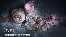  Presentation with muffin - Slide deck consisting of sweet-muffin-with-cranberry background and a tawny brown colored foreground