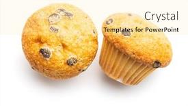  Presentation with muffins - Audience pleasing PPT layouts consisting of sweet-muffins-cupcakes-with-chocolate backdrop and a blonde colored foreground