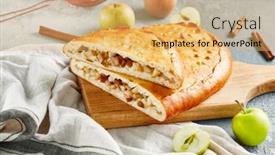  Presentation with sweet pastry - Theme featuring sweet-pastry-pie-with-apple background and a yellow colored foreground