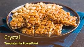  Presentation with peanut - Slide deck enhanced with sweet-peanut-brittle-tasty-peanuts background and a tawny brown colored foreground