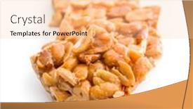  Presentation with peanut - Presentation theme having sweet-peanut-brittle-tasty-peanuts background and a lemonade colored foreground