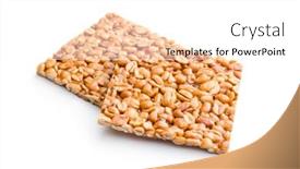  Presentation with peanut - Theme with sweet-peanut-brittle-tasty-peanuts background and a white colored foreground