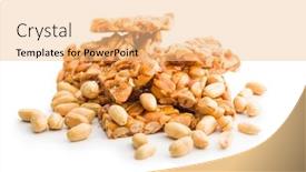  Presentation with peanut - Presentation design consisting of sweet-peanut-brittle-tasty-peanuts background and a lemonade colored foreground