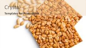  Presentation with peanut - Slides having sweet-peanut-brittle-tasty-peanuts background and a lemonade colored foreground