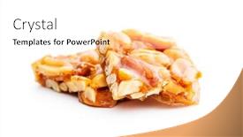  Presentation with peanut - Presentation having sweet-peanut-brittle-tasty-peanuts background and a white colored foreground