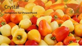  Presentation with pepper - PPT theme with sweet-pepper background and a gold colored foreground