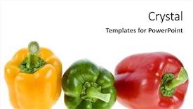  Presentation with peppers - Slide deck featuring sweet peppers isolated on white background and a white colored foreground