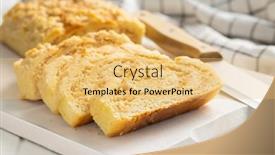  Presentation with cutting board - Presentation theme enhanced with sweet-pie-with-nut-flavor background and a  colored foreground