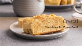  Presentation with flavor - Presentation featuring sweet-pie-with-nut-flavor background and a yellow colored foreground