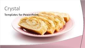  Presentation with flavor - PPT theme having sweet-pie-with-nut-flavor background and a white colored foreground