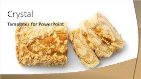  Presentation with flavor - Presentation theme enhanced with sweet-pie-with-nut-flavor background and a white colored foreground