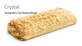  Presentation with flavor - Slides having sweet-pie-with-nut-flavor background and a white colored foreground