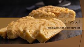  Presentation with flavor - Presentation enhanced with sweet-pie-with-nut-flavor background and a gold colored foreground