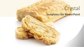  Presentation with flavor - Presentation design with sweet-pie-with-nut-flavor background and a blonde colored foreground