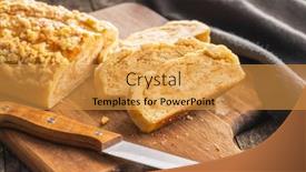  Presentation with cutting board - Slide deck featuring sweet-pie-with-nut-flavor background and a  colored foreground