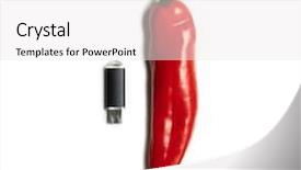  Presentation with chocolates pepper - Presentation with sweet pointed peppers with usb background and a white colored foreground