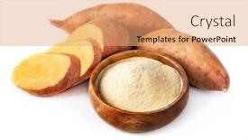  Presentation with potato - Cool new slides with sweet-potato-flour backdrop and a coral colored foreground