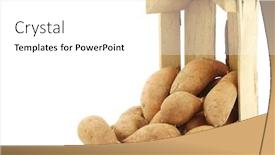  Presentation with sweet - Presentation theme enhanced with sweet potatoes in a wooden background and a white colored foreground