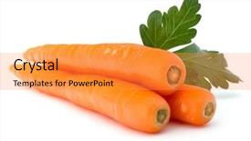  Presentation with tuber crops - Amazing PPT theme having sweet raw carrot tuber isolated backdrop and a gold colored foreground