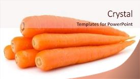  Presentation with sweet - Cool new PPT theme with sweet raw carrot tuber isolated backdrop and a  colored foreground
