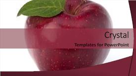  Presentation with red yellow green blue jigsaw - Presentation having sweet red apple with green background and a  colored foreground