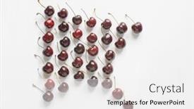  Presentation with cherry - PPT layouts enhanced with sweet-red-cherry-arrow-design background and a white colored foreground