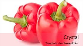  Presentation with pepper - Colorful slides enhanced with sweet red pepper isolated backdrop and a red colored foreground