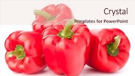  Presentation with meeting red white blue - Presentation design consisting of sweet red pepper isolated on white background cutout background and a lemonade colored foreground