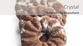  Presentation with cocoa - Slide set consisting of sweet-rings-cookies-biscuits background and a soft green colored foreground