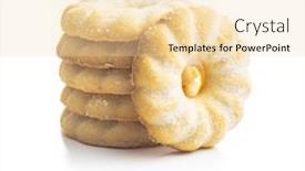  Presentation with flavor - Colorful slide set enhanced with sweet-rings-cookies-biscuits backdrop and a lemonade colored foreground