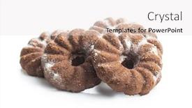  Presentation with cocoa - Beautiful PPT layouts featuring sweet-rings-cookies-biscuits backdrop and a white colored foreground