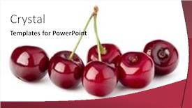  Presentation with sweet - Slide deck featuring sweet-ripe-cherries-isolated background and a white colored foreground
