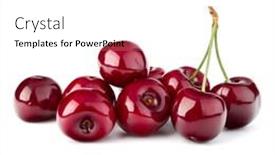  Presentation with sweet - Presentation consisting of sweet-ripe-cherries-isolated background and a white colored foreground